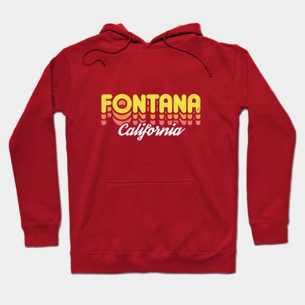 Retro Fontana California Hoodie by rojakdesigns